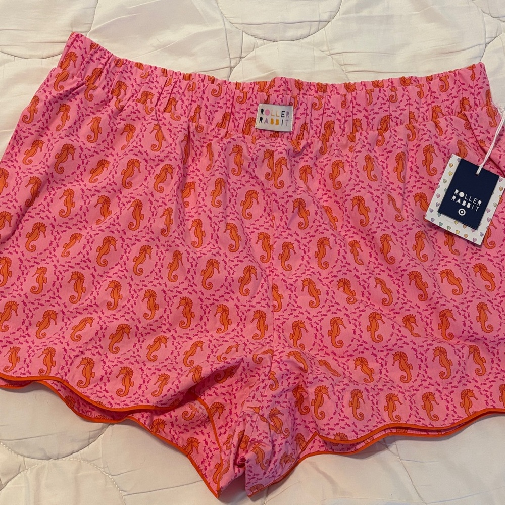 Roller Rabbit x Target Pink and Orange Seahorse Women's Pajama Shorts